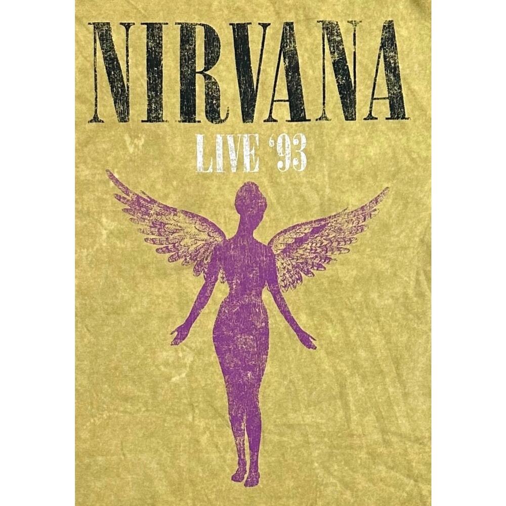 Nirvana T-Shirt Live 1993 Concert Tour Utero Distressed Vintage Acid Wash Tee - Picture 4 of 4